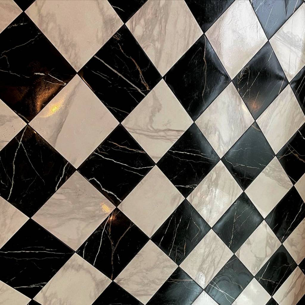 New amazing chess pattern floor.