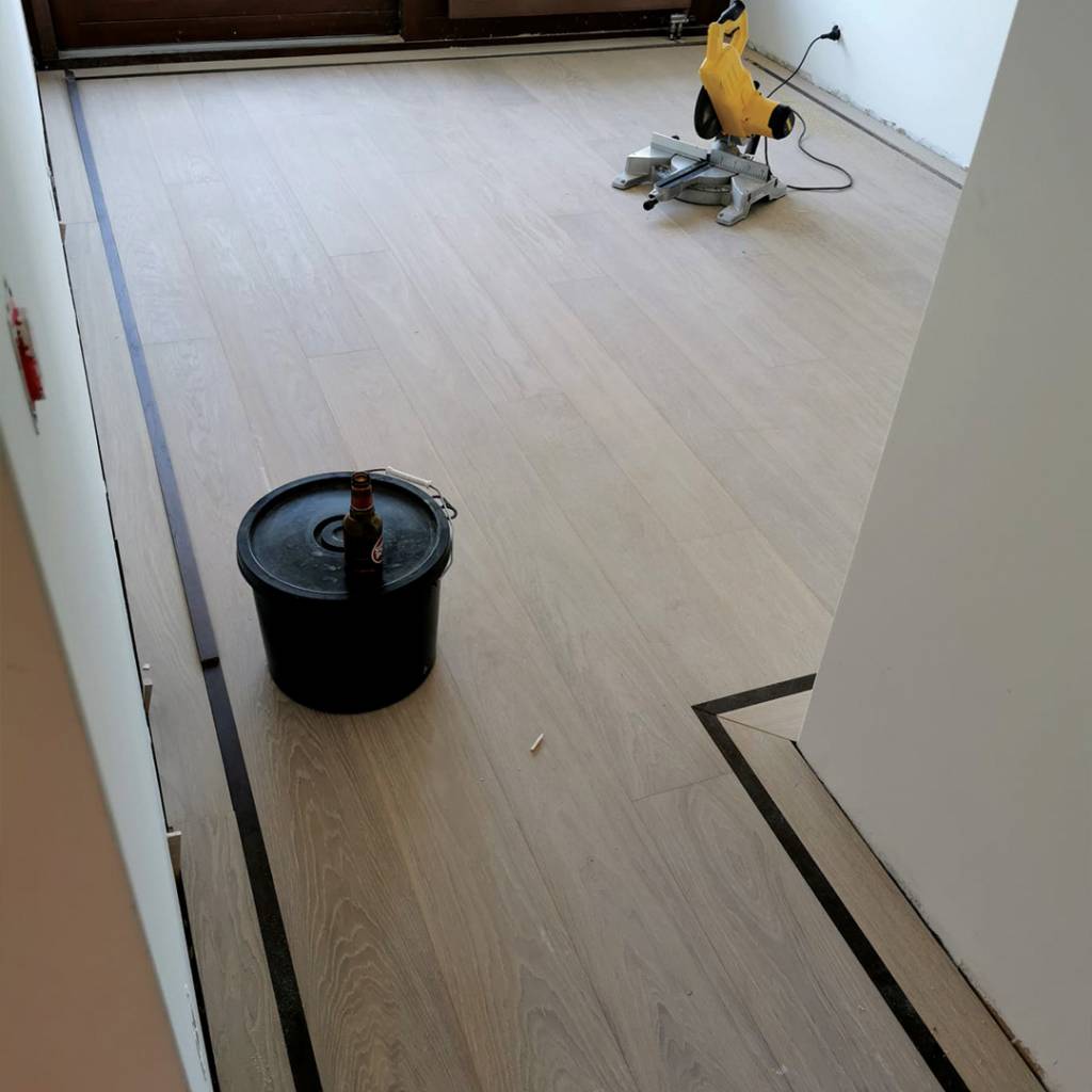 Putting in a new floor.